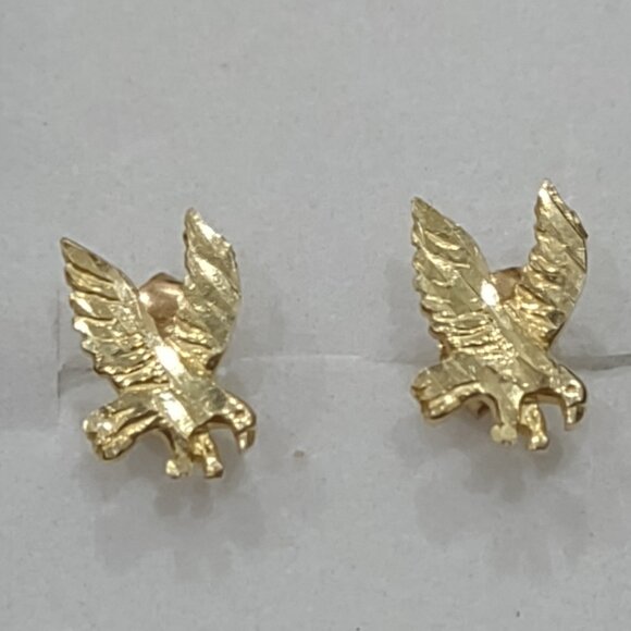 Jewelry - 10K Solid Gold Eagle Stud Earrings